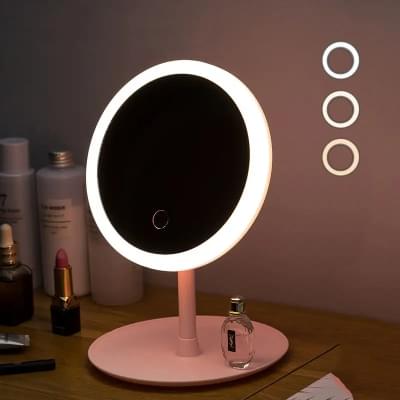 Led round make up mirror