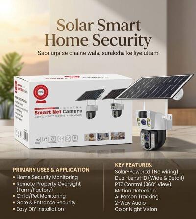 Solar rechargeable Wi-Fi camera