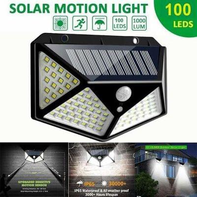 100 led solar sensor light