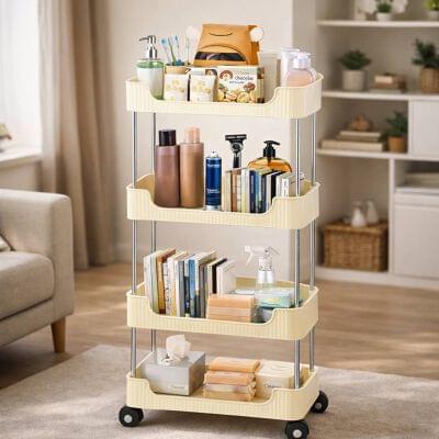 Rolling 4 layer multipurpose trolley